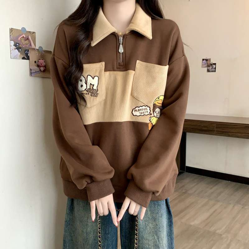 好感度UP オシャレデザイン 都市ファッショ スウェットF-10328