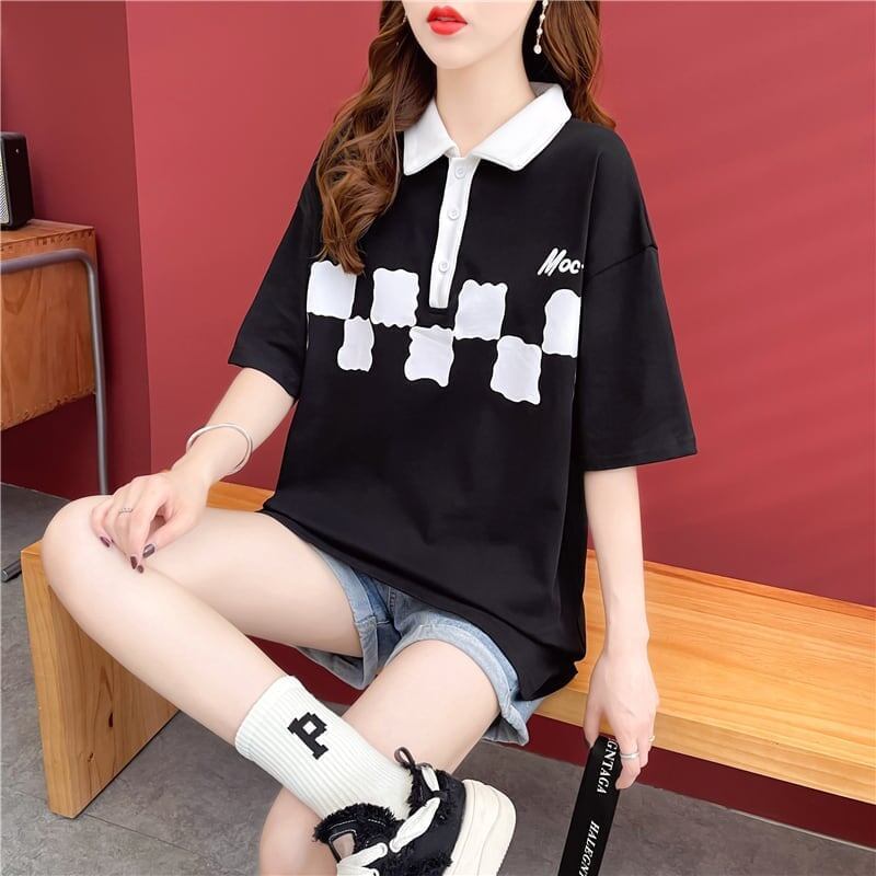 デザイン感   チャーミング Tシャツ カットソー＜F-3586＞