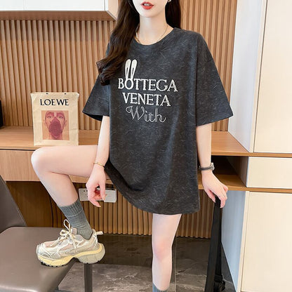 絶対欲しい 早い者勝ち 絶対流行 カジュアル 2色選択 Tシャツ<F-11707>