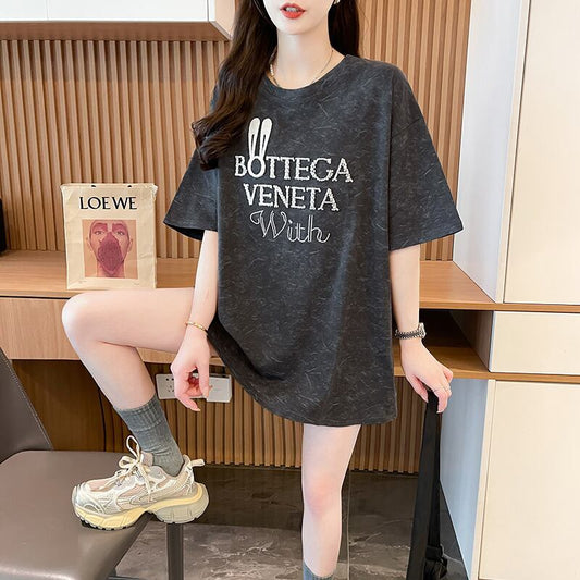 絶対欲しい 早い者勝ち 絶対流行 カジュアル 2色選択 Tシャツ<F-11707>