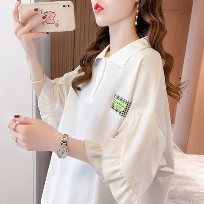おすすめ   シンプル ロング Tシャツ 三色 ゆったり半袖 ＜F-3055＞