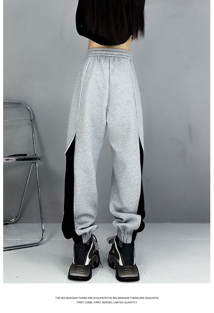 大人可愛い 個性的なデザイン スタイルアップ 2色 ジョガーパンツ F-10763