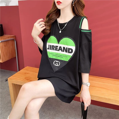スタイリッシュ   一目惚れ Tシャツ カットソー＜F-3521＞