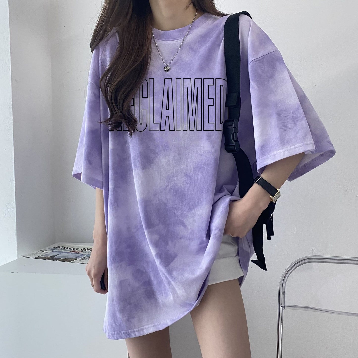 海外トレンド カジュアル 好感度UP 絞り染め 全4色 半袖 Tシャツ ＜F-9219＞