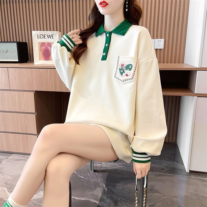 絶対欲しい   ポロネック スウェットトップス＜F-4049＞