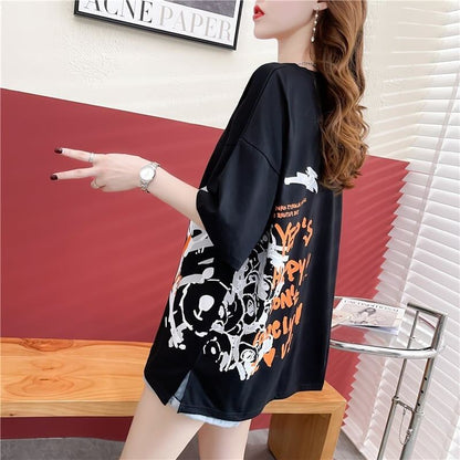 スタイリッシュ   一目惚れ Tシャツ カットソー＜F-3584＞