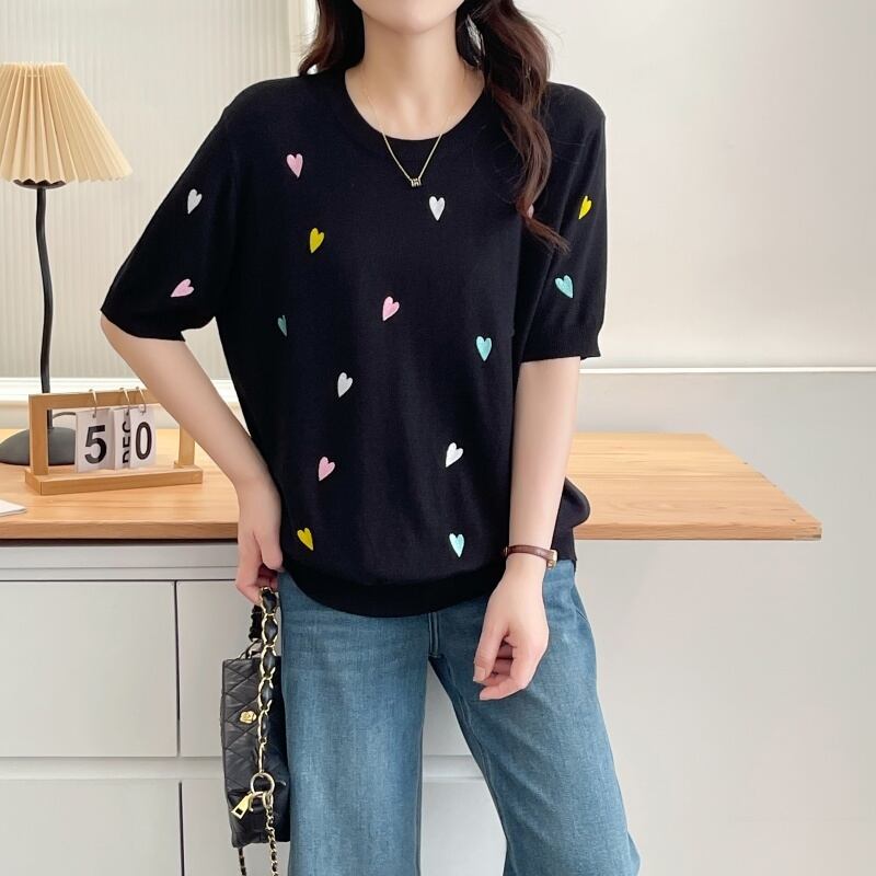 大活躍 好感度UP 海外トレンド カジュアル 全3色 半袖 Tシャツ ＜F-12038＞