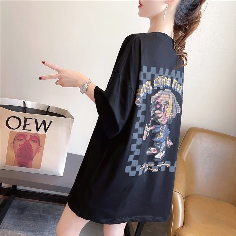 ゆったり感アップ   オシャレ度満点 Tシャツ カットソー＜F-3478＞