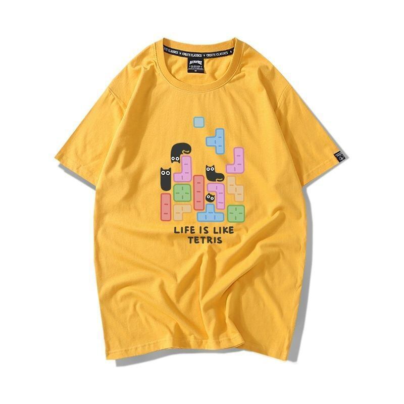 活躍する優秀アイテム 着心地良い カジュアル プリント 全8色 半袖Tシャツ 男女兼用F-9321
