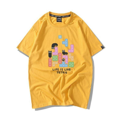 活躍する優秀アイテム 着心地良い カジュアル プリント 全8色 半袖Tシャツ 男女兼用F-9321