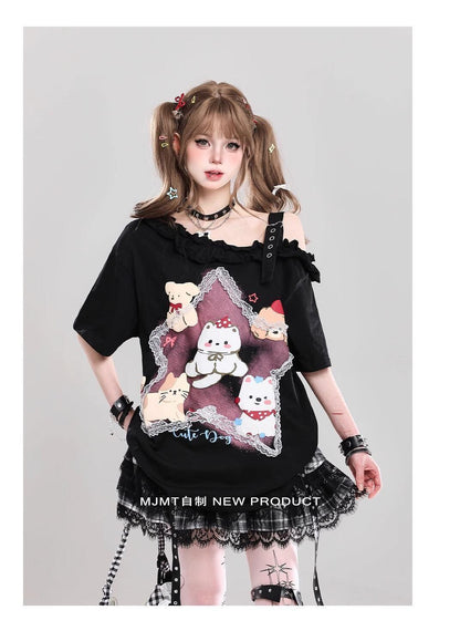 売れ筋 早い者勝ち 絶対流行 カジュアル 2色選択 Tシャツ<F-11461>