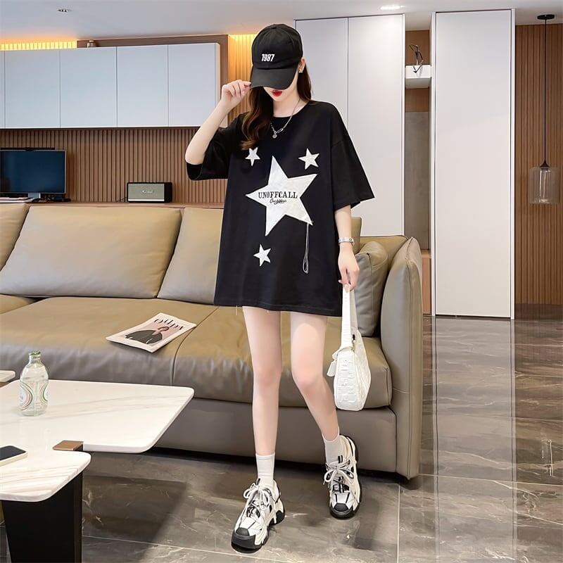 新作   おしゃれな星柄Tシャツ