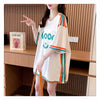 おすすめ   アルファベット Tシャツ ゆったり半袖 ＜F-2881＞