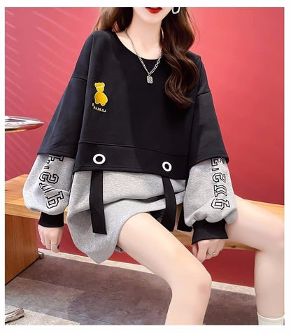 美人度アップ   クマちゃん刺 三色スウェット＜F-4070＞