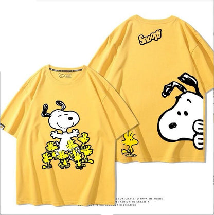 シンプル 男女兼用 着心地良い ゆったり Tシャツ F-13179