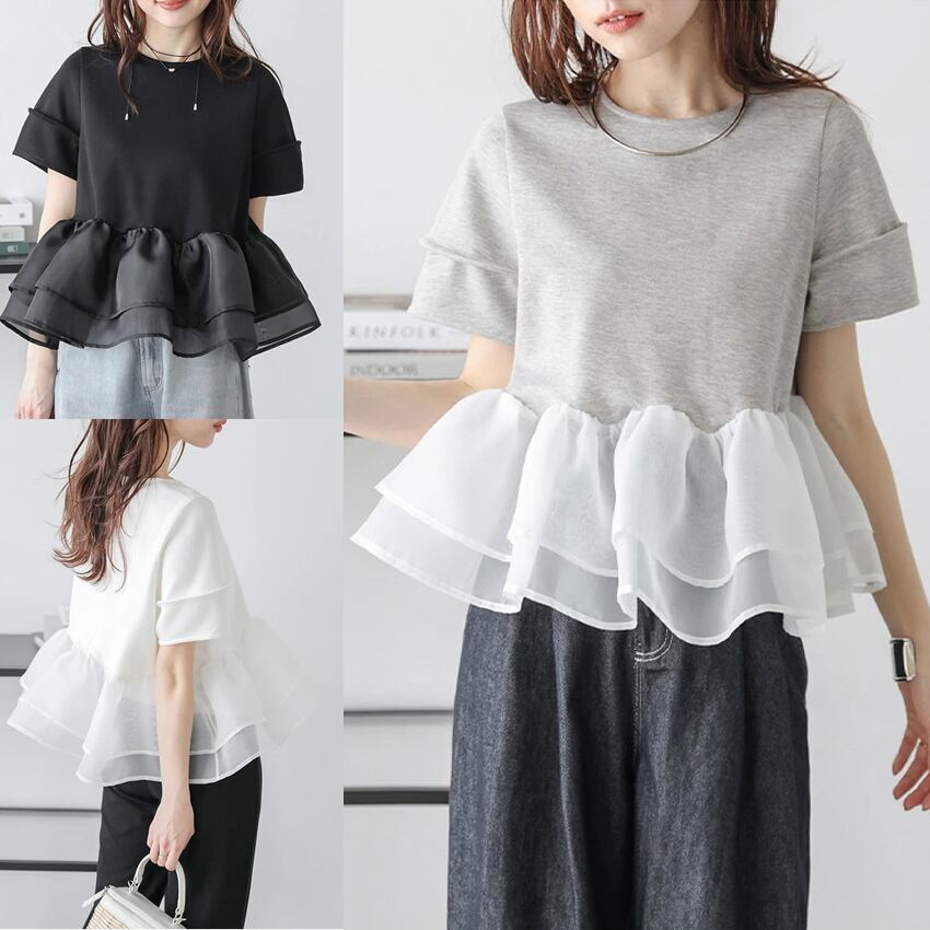 知的 海外トレンド 早い者勝ち 好感度UP カジュアル 全3色 半袖 Tシャツ ＜F-11763＞