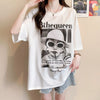 話題沸騰中 レース アバンギャルド 切り替え ホットダイヤモンド 3色選択 半袖Tシャツ＜F-8547＞