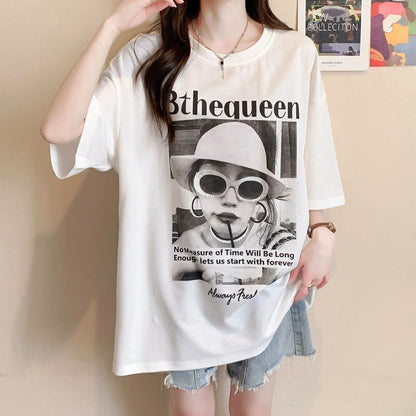 話題沸騰中 レース アバンギャルド 切り替え ホットダイヤモンド 3色選択 半袖Tシャツ＜F-8547＞