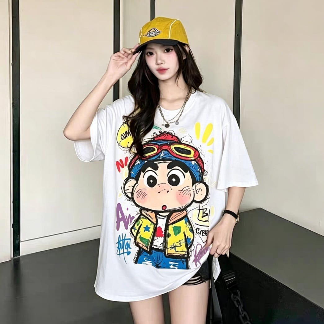 売れ筋 プリント 大人気 半袖 Tシャツ F-13285