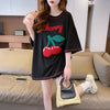 おすすめ新作 Tシャツ チェリー刺 ゆったり半袖＜F-2971＞
