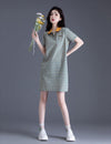 新商品 簡潔 上質 カジュアル チェック柄 ワンピースF-9006