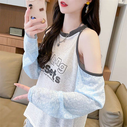 大人気 ラウンドネック スウィート 長袖 Tシャツ ＜F-8629＞