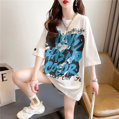 個性的なデザイン   一目惚れ Tシャツ カットソー＜F-3400＞