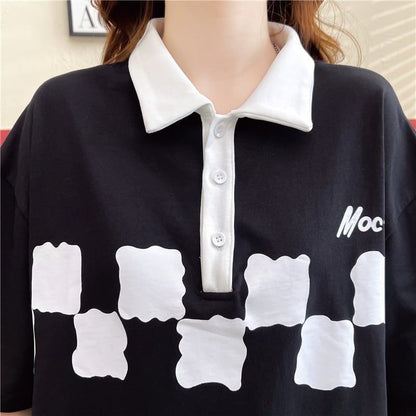 デザイン感   チャーミング Tシャツ カットソー＜F-3586＞