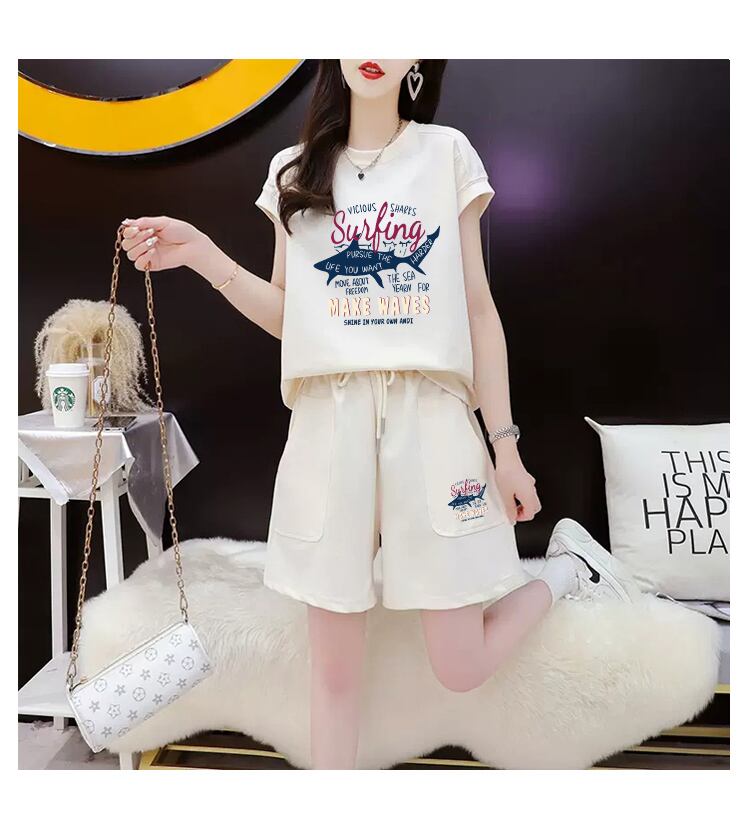 今季マストバイ ファッション カジュアル 半袖Ｔシャツⅹパンツセット全3色 <F-8265>