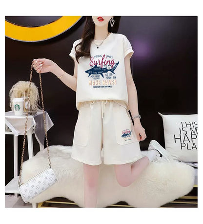 今季マストバイ ファッション カジュアル 半袖Ｔシャツⅹパンツセット全3色 <F-8265>