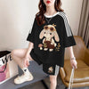 大人カジュアル プリント Tシャツ＋パンツ セットアップ F-13235