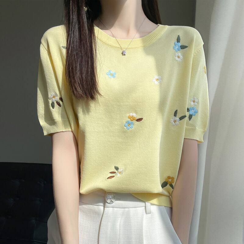 絶対流行 大好評 エレガント 好感度UP カジュアル 全4色 Tシャツ＜F-12054＞