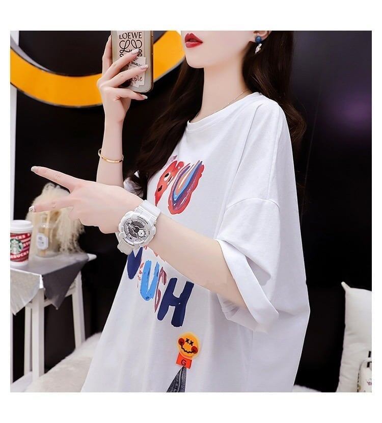 ストリートトレンド韓国風コットン半袖Tシャツ<F-2962>