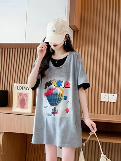 定番シンプル 売り切れ必至 美人度アップ 着回し力抜群 全5色 半袖Tシャツ<F-11376>
