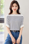 今季マストバイ ファッション カジュアル エレガント Tシャツ<F-6587>