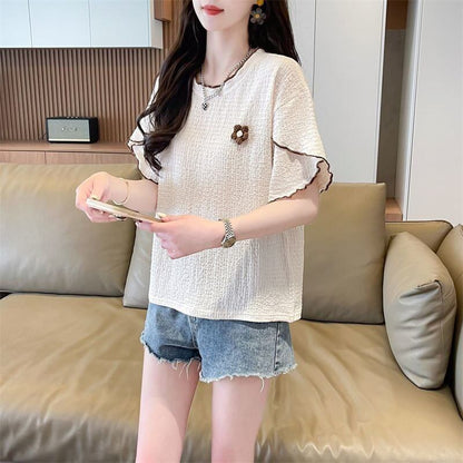美人度アップ スウィート キュート 5色選択 半袖Tシャツ＜F-8578＞