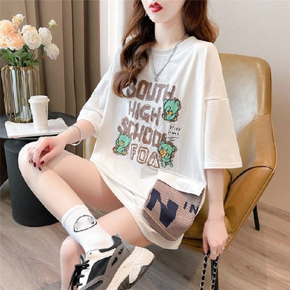 スタイリッシュ   一目惚れ Tシャツ カットソー＜F-3091＞