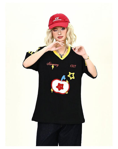 売り切れ必至 早い者勝ち 絶対流行 カジュアル 2色選択 Tシャツ<F-11545>