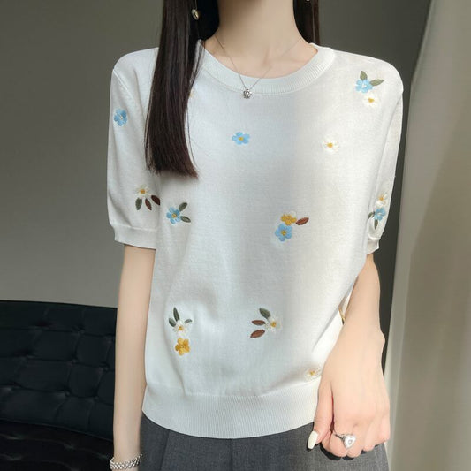 絶対流行 大好評 エレガント 好感度UP カジュアル 全4色 Tシャツ＜F-12054＞