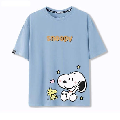 男女兼用 プリント 快適 半袖 Tシャツ F-13269