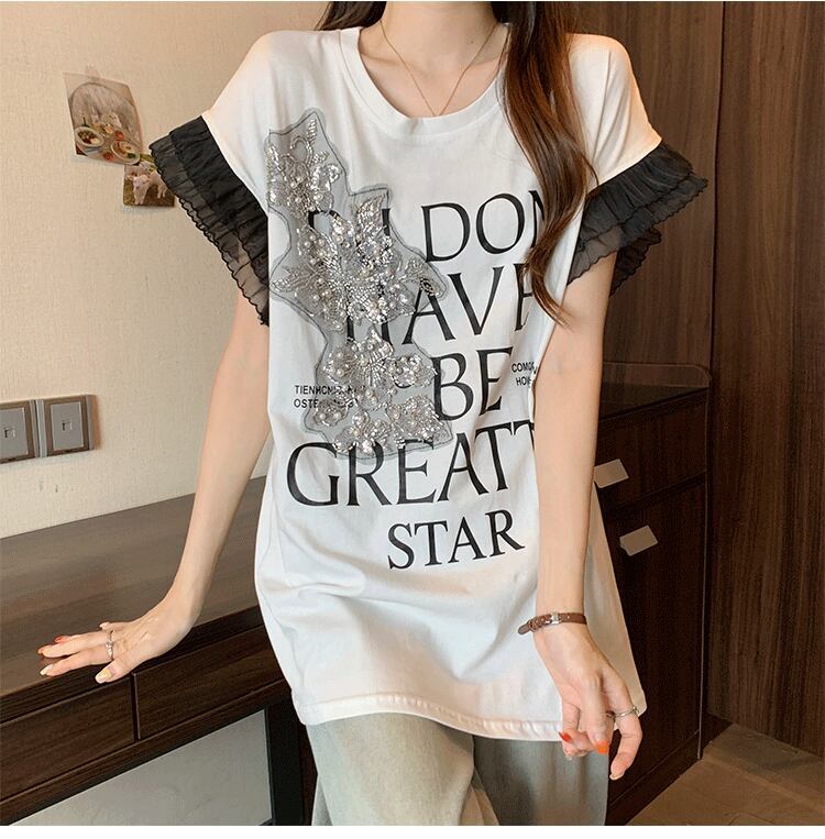 大好評 特別デザイン 着回し力抜群 ゆったり 全2色 半袖Tシャツ＜F-8826＞