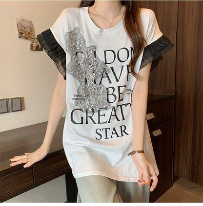大好評 特別デザイン 着回し力抜群 ゆったり 全2色 半袖Tシャツ＜F-8826＞
