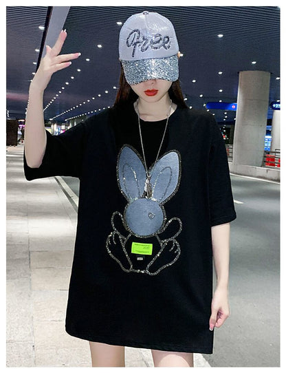 着回し力抜群 ホットダイヤモンド 新作 全2色 半袖Tシャツ カットソー ＜F-8703＞