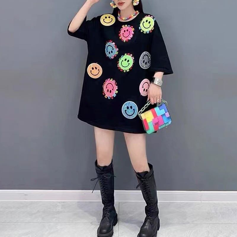 スウィート 好感度UP 海外トレンド カジュアル 全3色 半袖 Tシャツ ＜F-11506＞