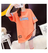 質感のいい   熊柄 オーバーサイズ Tシャツ ＜F-2878＞