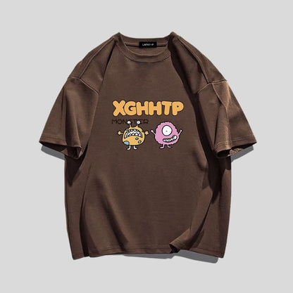 男女兼用 シンプル プリント Tシャツ F-13304