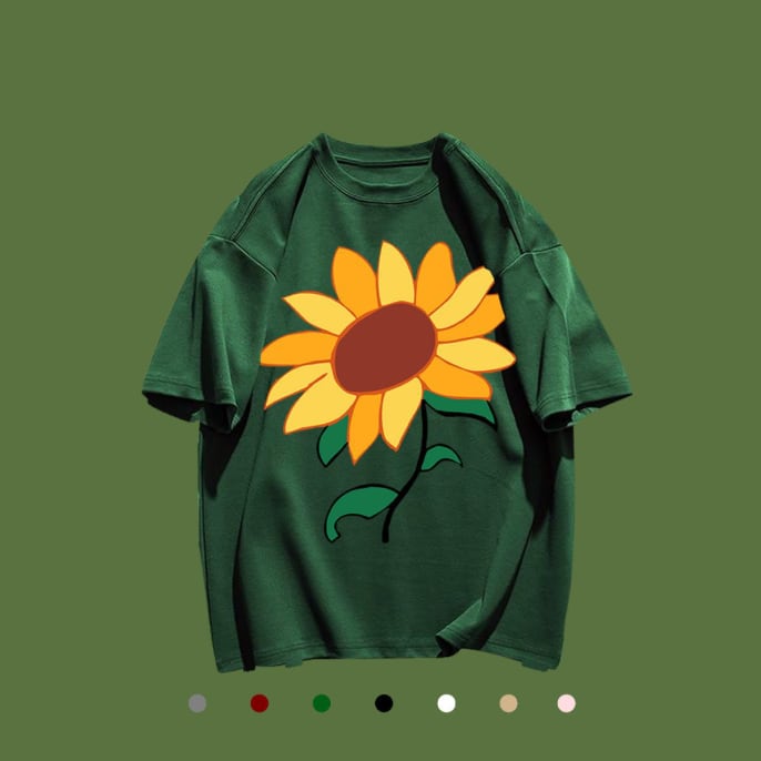 男女兼用 シンプル 上質 プリント Tシャツ F-13303