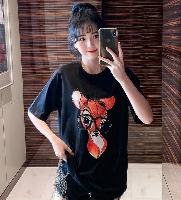 売り切れ必至 アクティブも綺麗も叶う 上品 プリント 全3色 半袖 Tシャツ F-8990