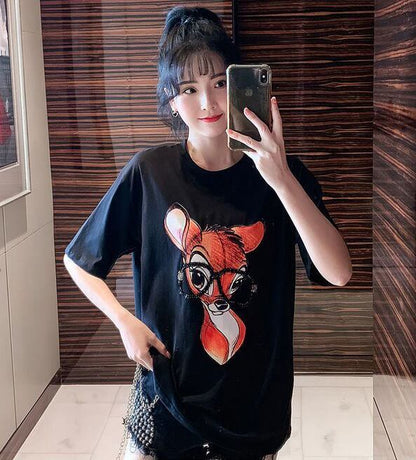売り切れ必至 アクティブも綺麗も叶う 上品 プリント 全3色 半袖 Tシャツ F-8990