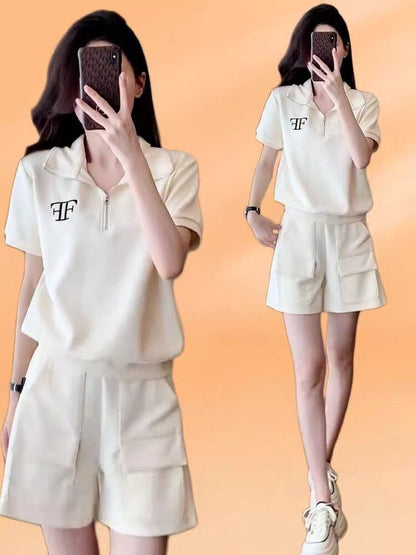 真夏も快適 半袖 カジュアル Tシャツ ショートパンツ セットアップ ＜F-11140＞